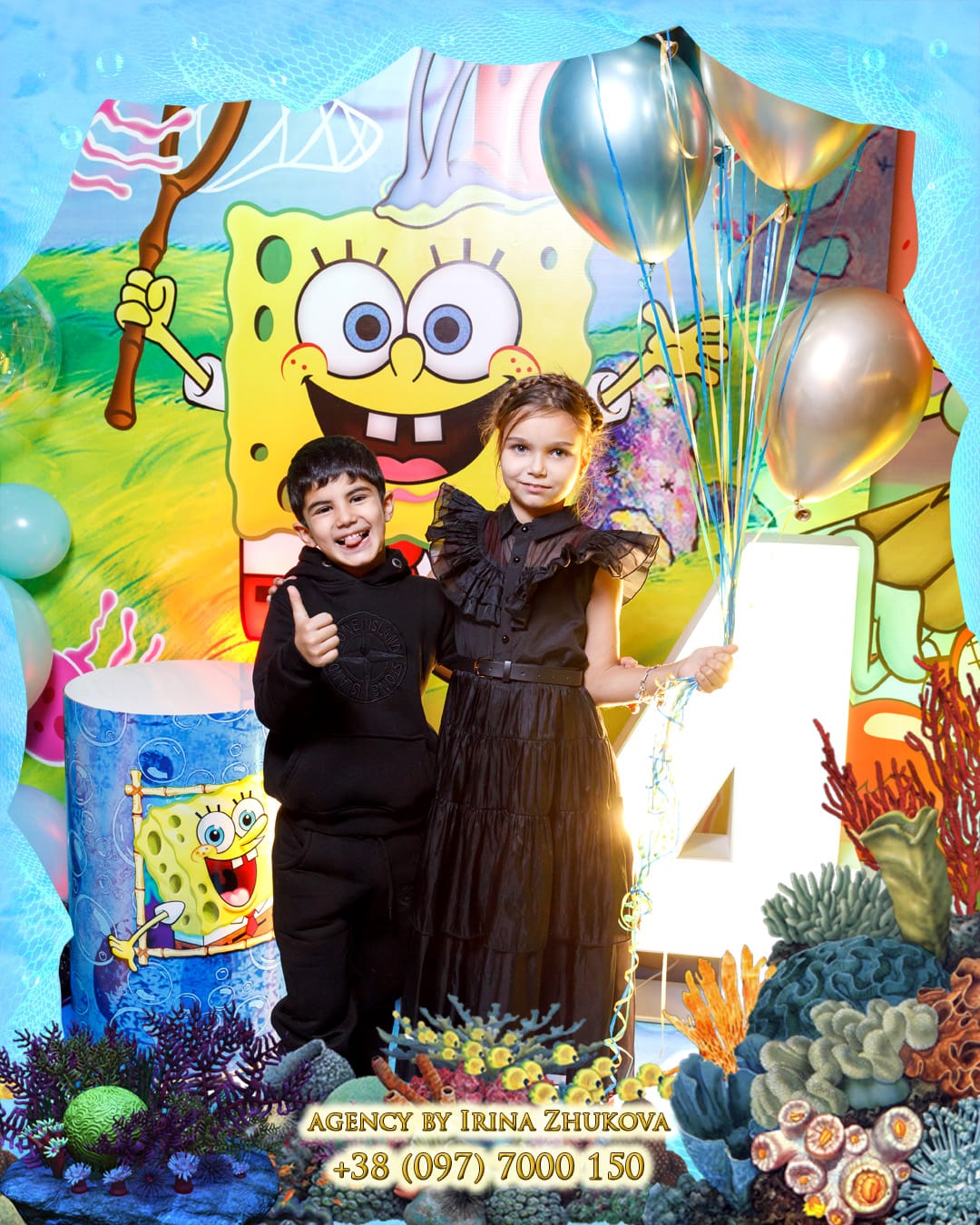 Sponge BOB от Агентства Детских Праздников Арт-Иллюзио Фото-зона на Дитячий День Народження у стилі Sponge BOB