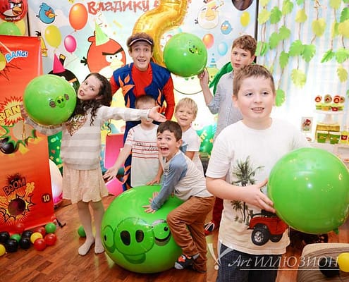 Angry Birds от Агентства Детских Праздников Арт-Иллюзион Киев Детский День Рождения в стиле Тачки Angry Birds