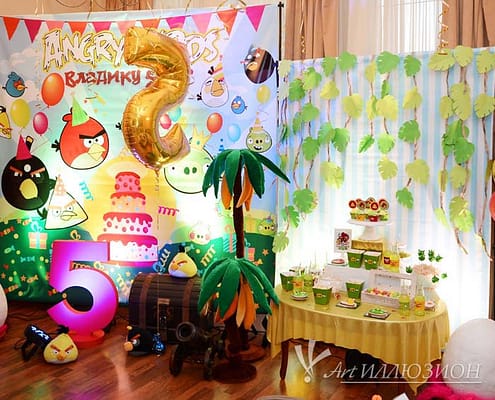 Angry Birds от Агентства Детских Праздников Арт-Иллюзион Киев Детский День Рождения в стиле Тачки Angry Birds