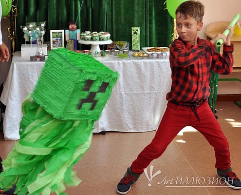 Дитячі аніматори в стилі Minecraft Дитячий День Народження у стилі Minecraft
