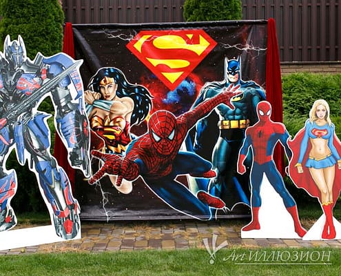 Фотозона Super Heroes от агенства Art-Иллюзион Фотозоны и Декор Super Heroes