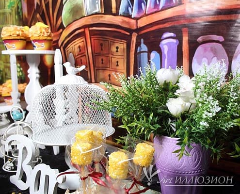 Candy Bar на детский день рождения Harry Potter Кенди бар и торт на заказ на день рождения Киев в стиле Harry Potter