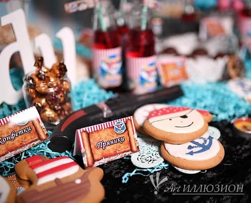 Candy Bar на детский день рождения Пираты Candy Bar на детский праздник в стиле Пираты