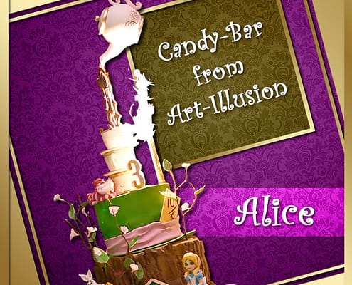 Кенди бар и торт на день рождения в стиле Алиса в Киеве Кенди бар и торт в стиле Алиса