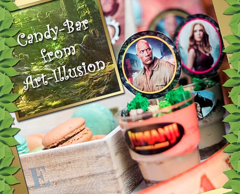 Candy Bar и торт на день рождения в стиле Jumanji в Киеве Candy Bar и торт в стиле Jumanji