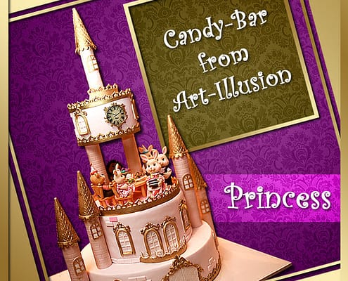 Candy Bar и торт на день рождения в стиле PRINCESS в Киеве Candy Bar и торт в стиле Princess