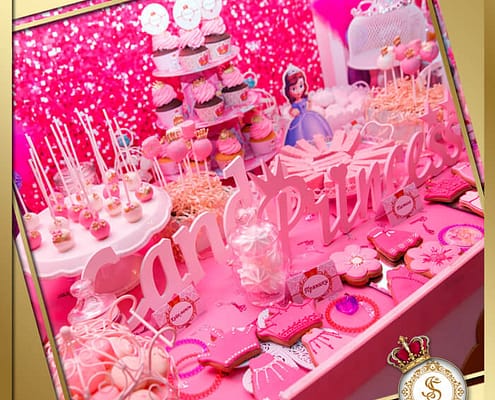 Candy Bar и торт на день рождения в стиле PRINCESS в Киеве Candy Bar в стиле Princess