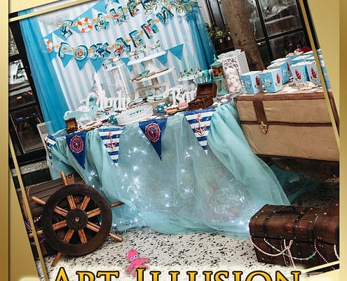 Кенди бар и торт на день рождения в стиле SEA в Киеве Кенди бар в стиле Sea