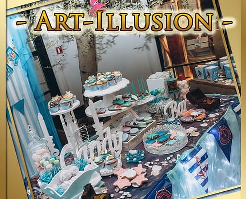 Кенди бар и торт на день рождения в стиле SEA в Киеве Кенди бар в стиле Sea