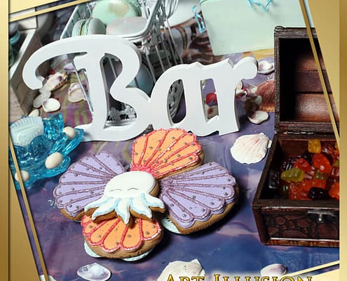 Candy Bar и торт на день рождения в стиле SEA в Киеве Candy Bar в стиле Sea