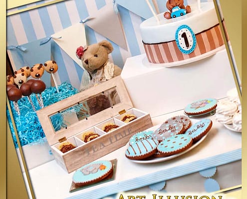 Кенди бар и торт на день рождения в стиле Teddy Bear в Киеве Кенди бар на детский День рождения в стиле Teddy Bear