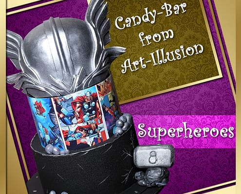 Торт на День Народження Торт на День Народження у стилі Superheroes