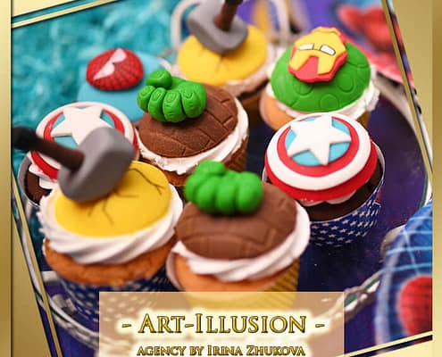 Candy Bar і торт на день народження Candy Bar у стилі Superheroes