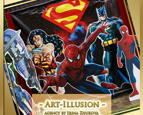 Оформлення свят у Києві Фотозона на День народження у стилі Superheroes